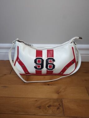 Brand New Retro Racing 96 Shoulder Bag – Y2K Vintage Style Red & White